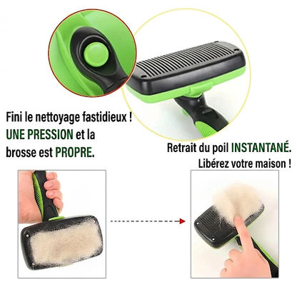 Douneshop 🐾 Brosse Autonettoyante Anti-Poils — Peigne de Toilettage pour Chien & Chat
